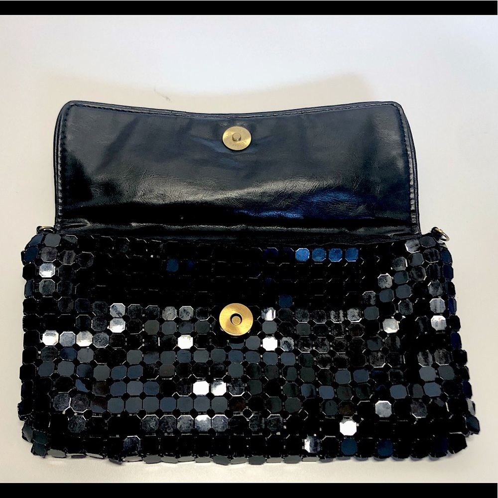 Sequin Black Clutch